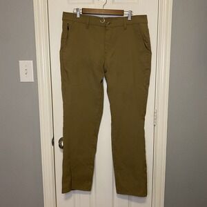 Weatherproof Vintage Pants Chino Flat‎ Front Stretch Soft Brown Tan Men's 36x30